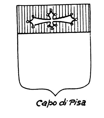 Imagen del término heráldico: Capo di Pisa